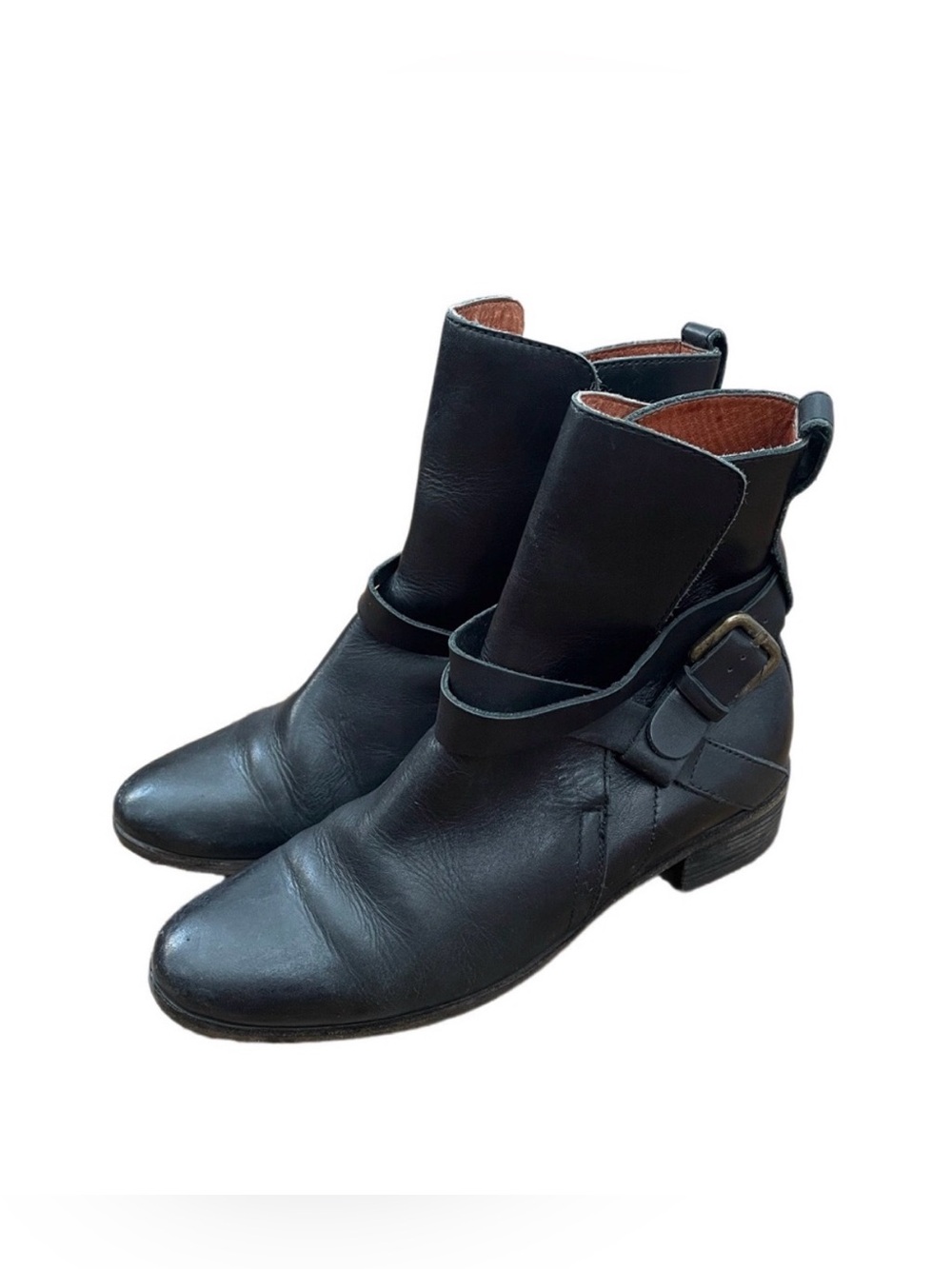 See by Chloe Black Leather Moto Ankle Boots